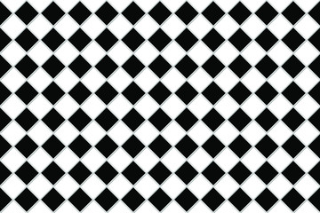 Abstract Black and White Geometric Pattern with Squares and Stripes. Wicker Structural Texture Checkered. Diagonal Tile Wall.