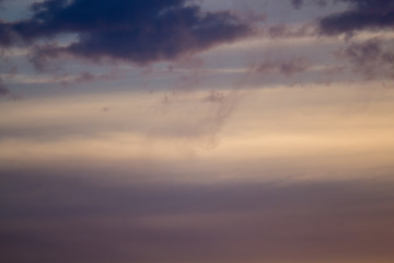 Texture of bright evening sky during sunset.