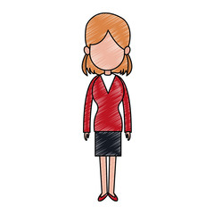 Business executive woman avatar vector illustration graphic design