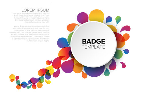 Flyer Layout with Colorful Droplet Elements