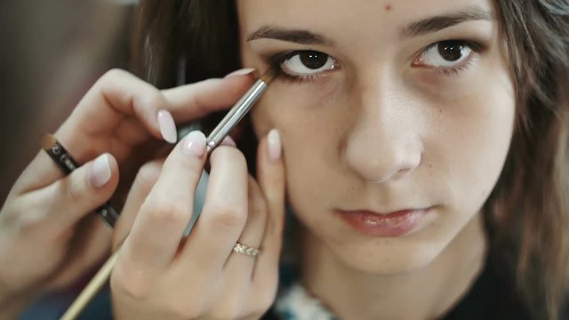 Teen Girl Doing Makeup