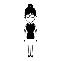 Business executive woman avatar vector illustration graphic design