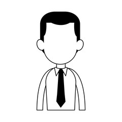 Businessman exectuive avatar cartoon vector illustration graphic design