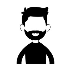 Young man avatar with beard and casual clothes vector illustration graphic design