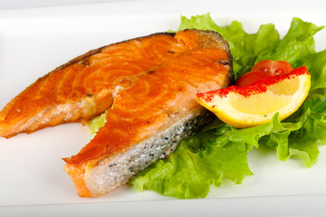 Roasted salmon