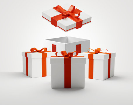gift boxes presents 3d-illustration