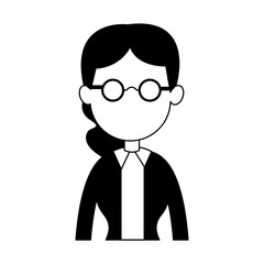 Business executive woman avatar vector illustration graphic design