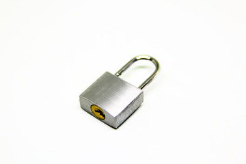 Open padlock security concept