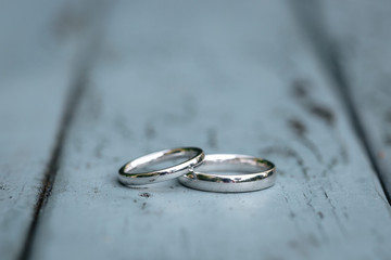 wedding rings close up