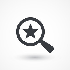 Magnifier glass with star