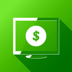 Desktop and dollar sign