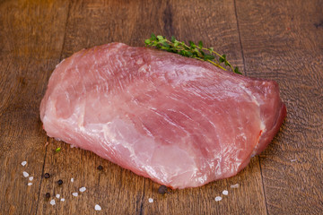 Raw pork meat