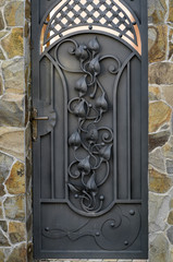 The fragment of forged metal products. close-up.