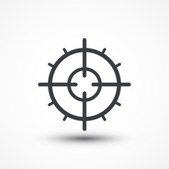 Symbol of crosshair in infographics style. Gun target icon