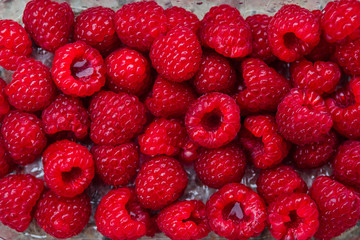 Red raspberry flatlay