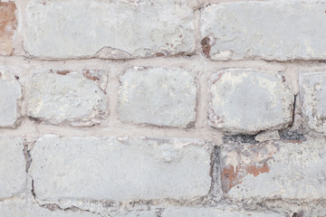 A painted antique brick wall