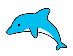 イルカ模様(水色)