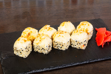 Delicious sushi roll