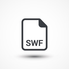 SWF extension text file type icon