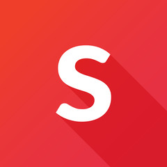 Illustration of a Letter with a Long Shadow - Letter s