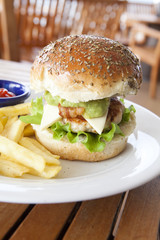 Turkey Bacon Avocado Burger