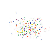 An explosion of festive confetti. Many falling carnival confetti for design. Holiday decoration Isolated elements. Carnival vector illustration. Invitation Card, Poster, Flyer