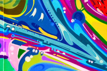 Obraz premium Abstract lines and forms of color, mainly blues