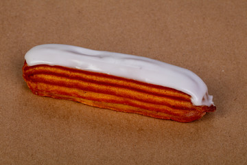 Eclair with cream