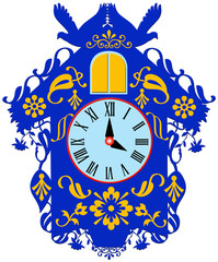 Decorative blue cuckoo clock
