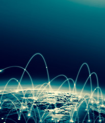 Earth from Space. Best Internet Concept of global business from concepts series. Elements of this image furnished by NASA. 3D illustration