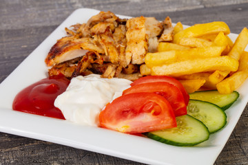 shawarma in plate