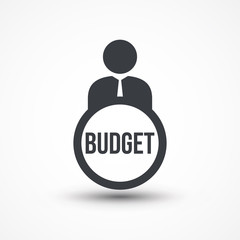 Person flat icon presenting concept of budget