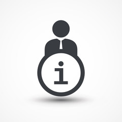 Person flat icon information