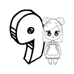 Kawaii girl design