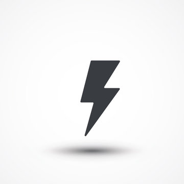 Flash icon. Bolt of lightning. Lightning illustration. Streak of lightning sign. Electric bolt flash icon. Thunder strike logo. Charge flash icon. Thunderbolt icon