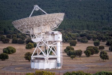 Large radio telescope antenna dish