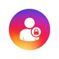 User login or authenticate icon. Personal protection icon. Internet privacy protection icon. Password protected. Security key pad. Account. Connect