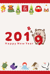 2019年　亥　年賀状