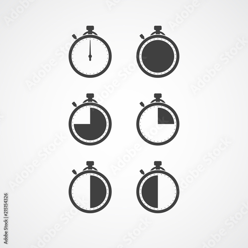 stopwatch icon set timer icon chronometer timekeeper chronoscope