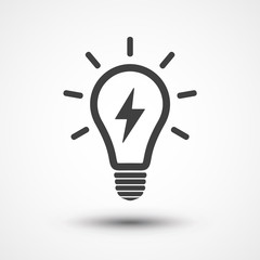 Power idea symbol icon. Flat design. illustration. Idea concept, Logo template design