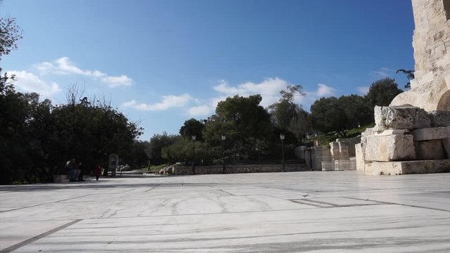 A view of the entrance of Odeon Herodes Atticus