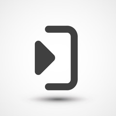 Login icon illustration. Isolated entry symbol. Flat.