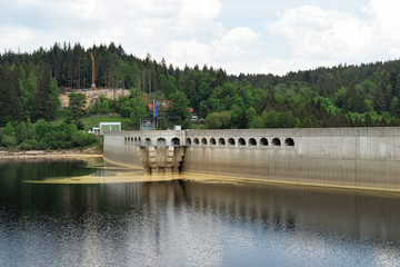 Fototapeta na wymiar Schwarzenbach-Talsperre Dam at Black Forest in Germany