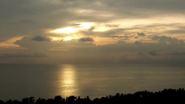 Timelapse of landscape scenery during sunset Lombok Indonesia