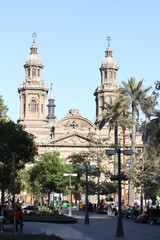 Fototapeta na wymiar Santa Lucía Hill Plaza de Armas Santiago