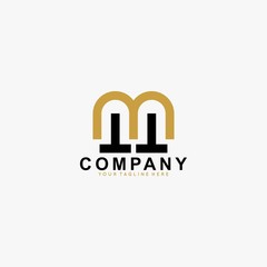 M letter logo design vector