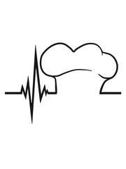 puls herzschlag frequenz kochmütze hut chef koch kochen grillen grillmeister schürze essen hunger lecker grill bbq küche backen