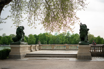 MADRID, SPAIN  Monument to king Alfonso XII Park El retiro