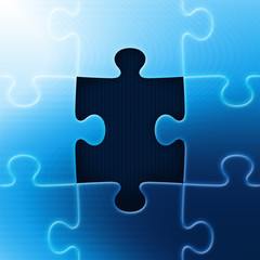 Fototapeta premium Blue Puzzle