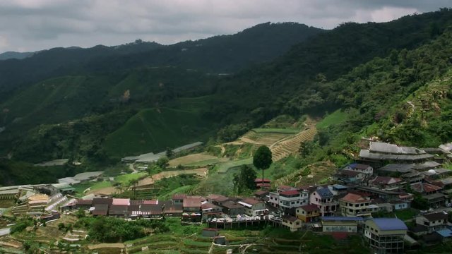 Timelapse of village in hill Cameron Highlands Malaysia